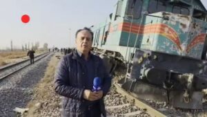 خارج شدن قطار از ریل در ایستگاه هشتگرد