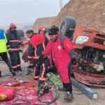 واژگونی تریلی در محور دامغان ـ سمنان با یک جان‌باخته