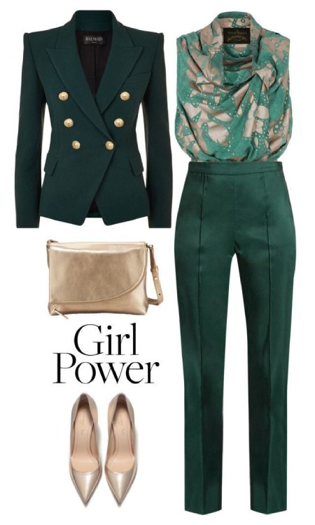 ایده هایی برای ست کردن با شلوار سبز