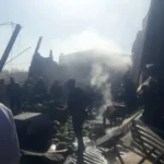 اولین تصاویر از سقوط یک فروند بالگرد در میدان تره‌بار+ عکس