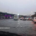 آبگرفتگی معابر شهر دهلران بر اثر شدت بارش باران