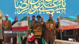 حضور خادمان حرم امام رضا(ع) در جمع مردم شهرستان بجنورد