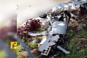 حمله حزب الله به تجهیزات نظامی اشغالگران؛ سرنگونی پهپاد هرمس+فیلم