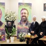 دیدار آیت‌الله اعرافی با خانواده شهید لاریجانی+ عکس