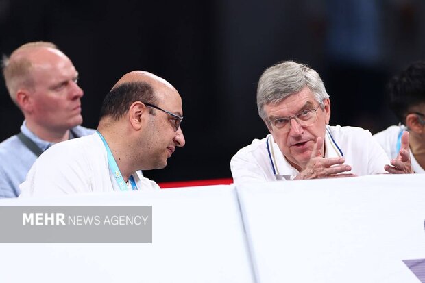 مهمان ویژه بازی تیم ملی بسکتبال ایران در چین + عکس