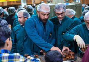 تصاویری از حضور تیم ملی کشتی در حرم رضوی